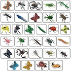 30 Pack Bug Toys Fake Plastic Bugs and Insects for Kids Toddler Halloween Birthday Party Favors Easter Valentines Basket Stuffers Goodie Bag Fillers April Fool's Day Prank Gifts Fake Bugs Toys