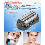 2 Pack Series 3 21B Replacement Head Compatible with Braun S3 21b 3010s, 3040s,5409,etc