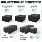 FORTEM Car Trunk Organizer, Collapsible Multi Compartment SUV Organizer, Foldable Storage for Car Accessories for Women Men, 600D Oxford, Non Slip Bottom, Securing Straps, Soft Cover (50L)
