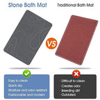 Veeloim Stone Bath Mat Diatomaceous Earth Bath Mat Super Absorbent Stone Bath Mats for Bathroom/Kitchen Counter Quick Drying Diatomite Bath Stone Mat Natural Non-Slip Easy to Clean(23.6×15.4")