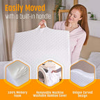 Aeris Wedge Pillow for Sleeping -Post Surgery Pillow -Unique Curved Design -Memory Foam- Incline Pillow for Elevation,Pregnancy,Reading,Back & Knee Support,Breathing –,Washable Cover