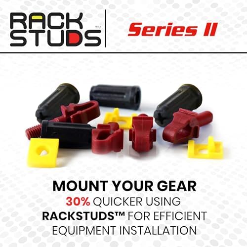 R20 II - Server Rack Screws for Server Rack Rails 19" Square Punched Vertical Rails, Perfect Cage Nut Replacement, Rack Nuts, Rack Studs Rack Mount Screws - Red 20-Pack 2.22mm/0.086
