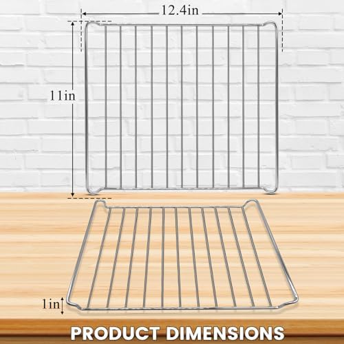 GWY Air Fryer Wire Rack for Cuisinart TOA-65 70 Air Fryer Convection Toaster Oven, 12.4''*11'' Air Fryer Stainless Steel Basket Tray Accessories Replacement Parts, Dishwasher Safes