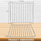 Air Fryer Wire Rack for Cuisinart TOA-65 70 Air Fryer Convection Toaster Oven, 12.4''*11'' Air Fryer Stainless Steel Basket Tray Accessories Replacement Parts, Dishwasher Safes