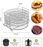 Dehydrator Rack Stainless Steel Stand Ninja Foodi Air Fryer Accessories. Dehydrator Rack for Ninja Foodi 6.5 & 8 Qt and Ninja Pressure Cooker, Compatible with Instant Pot Duo Crisp 8 Qt