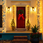 JMEXSUSS 200 LED Christmas String Lights Indoor Outdoor, Connectable Warm White Christmas Lights Clear Wire, 66 Ft Twinkle Fairy String Lights Plug in for Bedroom Wedding Christmas Tree Decorations