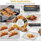Air Fryer Accessories for Ninja Foodi 13 in 1 SP351 SP301 SP201 Air Fry Countertop Toaster Oven, 13.5''×12.3'' Air Fryer Replacement Parts Basket Wire Rack Roasting Steamer Grill Racks Tray