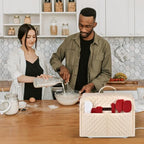 Cover for KitchenAid 3.5 Qt Stand Mixer, for KitchenAid Ice Cream Maker Attachment Stand Mixer 2 Quart, Case with Top Handle, Pockets for Extra Accessories,Beige(Bag Only)