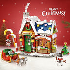Christmas House Building Kit, Santa’s Visit Block Toys Set, 788 PCS Great Holiday Present Idea for Christmas Scene to Display, Party Gift for Boys Girls 6-10 Years Old