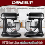 Pouring Shield for KitchenAid Stand Mixers Bowl Lift 6-7 QT Stainless Steel (Only),Safety Pouring Shield,Splatter Guard for Kitchen aid Mixer Bowl,Kitchen aid Accessories and Attachments