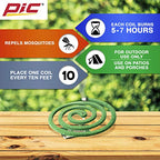 PIC Mosquito Repelling Coils, 4 Count Box, 24 Pack - Mosquito Repellent for Outdoor Spaces (96 Coils Total)