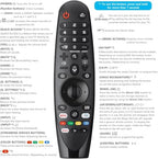 Voice-Magic-for-LG-TV-Remote-Control-Replacement Compatible with LG Smart OLED Thinq Webos TVs for AKB75855501 AN-MR24gn MR23gn MR22gn MR21ga MR20ga