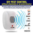 Bell + Howell Ultrasonic Pest Repeller Home Kit (Pack of 4), Ultrasonic Pest Repeller, Pest Repellent for Home, Bedroom, Office, Kitchen, Warehouse, Hotel