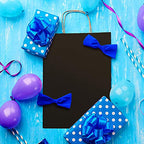 BagDream Kraft Paper Bags 8x4.25x10.5 Inches 100Pcs Gift Bags Party Bags Shopping Bags Kraft Bags Retail Bags Black Paper Gift Bags with Handles Bulk