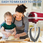 6 Quart Flex Edge Beater for KitchenAid Bowl-Lift Stand Mixers With Silicone Edges For Kitchen Aid Accessories and Attachments