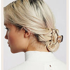 8 Pieces Metal Hair Claw Clips Set, Includes 3 Inches Large Size Hair Catch Barrette Jaw Clamp and 1.57 Inches Small Half Bun Hairpins for Women, Hair Accessories