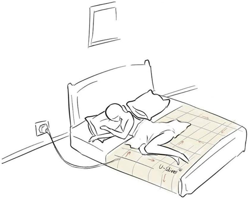 Grounding Sheet Queen Size with Grounding Cord - Materials Organic Cotton and Silver Fiber Natural Wellness (60 * 80 inch)