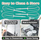 4-Pack Hand Mixer Beaters Attachments for Cuisinart CHM Series HM-50 HM-70 CHM-3 CHM-7PK Hand Mixer - Hand Mixer Replacement Beaters Compatible with Cuisinart Hand Mixer Parts# CHM-BTR