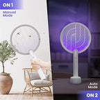 LiBa Electric Fly Swatter Racket, 2 in 1 Electric Bug Zapper USB Rechargeable, 4000V Indoor Outdoor Mosquito Zapper with 5 Layer Safety Mesh, Cordless Insect Killer Trap Home Office Camping Patio