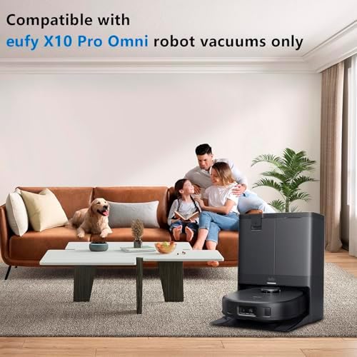 21Pcs X10 Pro Omni Replacement Parts Kit for Eufy X10 Pro Omni Robot Vacuum Accessories, 1 Main Roller Brush, 6 Dust Bags 4 Side Brushes 4 Hepa Filters 4 Mop Pads 1 Screwdriver 1 Clean tool