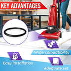 6Pcs Sanitaire Vacuum Belts - Commercial Vacuum Cleaner Belts Sanitaire Commercial Vacuum Belt Sanitaire Sc679 Belt Replacement Belt for Commercial Vacuums - Black Belt Vacuum Cleaner Belt Rubber Belt