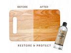 Kate Naturals Mineral Oil for Wood Cutting Board Oil, Butcher Block, and Knife. Food Grade Mineral Oil for Wooden Cutting Board (8oz, Food Safe Oil)