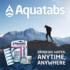 Aquatabs 397mg Water Purification Tablets (100 Pack). Water Filtration System for, Camping, Emergencies, Survival, and RVs. Easy to Use Water Treatment and Disinfection.