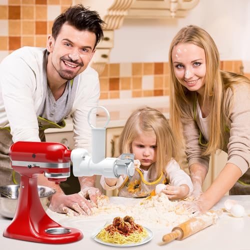 Pasta Maker Attachment for Kitchenaid Stand Mixer with 6 Different Shapes of Pasta Outlet, Durable Kitchenaid Accessories and Attachments, Dishwasher Safe