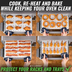 INFRAOVENS Toaster Parchment Paper for Ninja Foodi DT201 DCT401, Prestige DT501 DT551, Double Stack XL DCT601 DCT651, Oven Sheets for Countertop Oven, Air Fryer Accessories, Reusable Non-Stick Liner