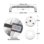 Grab Bars for Shower, 2 Pack 12-Inch Anti Slip Shower Handles for Elderly, Safety Shower Grab Bar, Stainless Steel Handicap Grab Bars for Bathroom (Polished Nickel 1" Diameter)