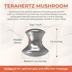 Terahertz Stone Gua Sha & Massage Tools – Authentic Terahertz Tools for Lymphatic Drainage, Tension Relief, and Facial Relaxation (Mushroom Gua Sha)