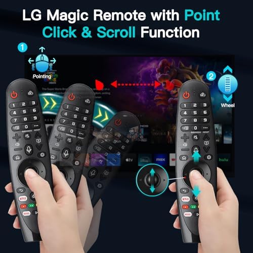 LG Magic Remote AKB75855501, LG Universal Remote Control with Voice and Pointer Function, LG Smart TV Remote Replacement AN-MR20GA MR19BA MR18BA MR650A for LG OLED UHD QNED NanoCell