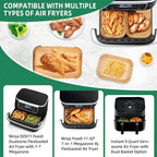 Air Fryer Liners Disposable for Ninja DZ071 Foodi 7-QT 11QT DualZone FlexBasket/Instant 9 Qt Air Fryer, 150PCS Rectangle Airfryer Liners,Air Fryer Parchment Paper Liners,Air Fryer Accessories