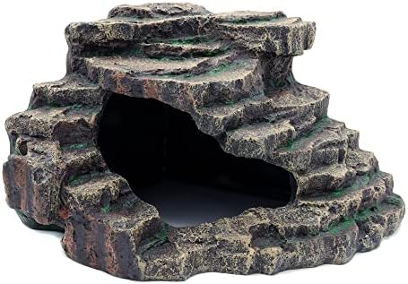 JIHAQUA Bearded Dragon Tank Accessories Extra Large Reptile Hideouts Cave Habitat Decor Bearded Dragon Clothes