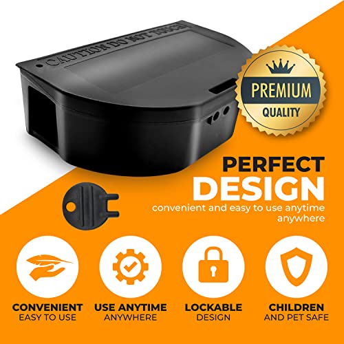 16 Pack - Mouse Bait Stations – Mice, Moles or Small Rodent Traps – Reusable Indoor Rodent Control