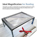 MagniPros See Things Differently 3X Large Full Page Magnifier with 12 LED Lights, Foldable Flip-Out Legs, Dual Power Supply Modes- Ideal for Hands Free Reading, Low Vision, Seniors with Aging Eyes