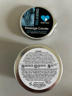 LOVE PLAY Relaxing Massage Oil Candle - Moisturizing Body Oil Candle for Couples and Home Spa - Luxurious & Hydrating Skin Care Body Massage Oils - Vegan (6.76oz)
