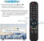 Replacement LG Remote Control for Smart TV, MR22GA/GN LG Magic Remote for 2022-2019 LG TVs UHD 4K ThinQ WebOS OLED, with Voice and Pointer Function