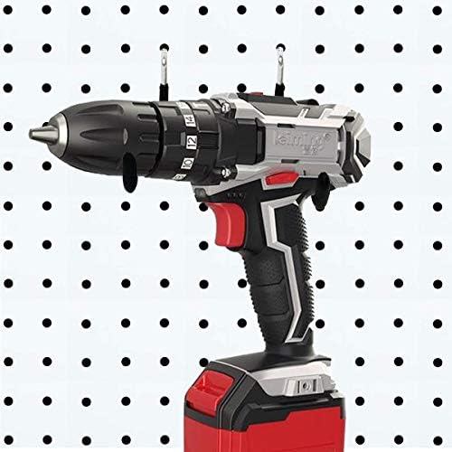 Menecor 5PCS Pegboard Drill Holder with Double Hooks and Accessories Bag for Power Tools
