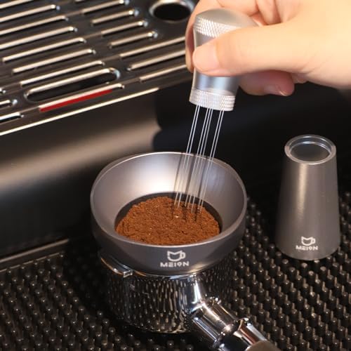 MEION 54mm Dosing Funnel for Breville Portafilters, Magnetic Espresso Dosing Funnel Coffee Funnel, Espresso Tools Espresso Accessories (54mm, Silver)