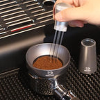 MEION 54mm Dosing Funnel for Breville Portafilters, Magnetic Espresso Dosing Funnel Coffee Funnel, Espresso Tools Espresso Accessories (54mm, Silver)