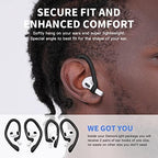 DamonLight Ear Hooks 2 Pairs for AirPods Pro 2 & 1, AirPods 4 & 3, Anti-Slip Comfortable Fit, Ergonomic Design, Accessories (Medium, Black)