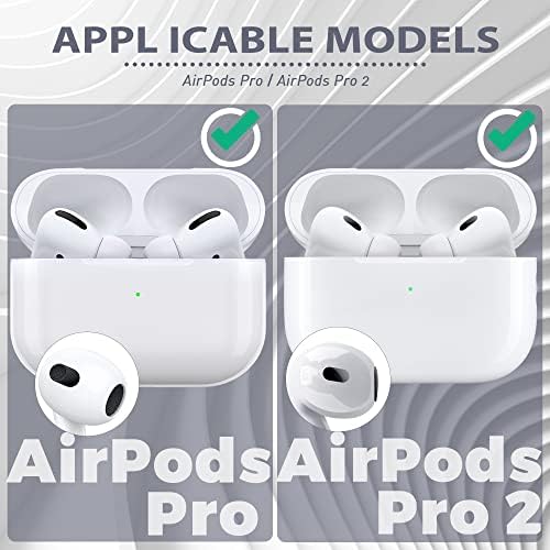Seltureone 4 Pairs Replacement Ear Tips for Airpods Pro/Airpods Pro 2 with Noise Reduction Hole, Non-Slip Soft Silicone Airpods Pro Replacement Ear Tips with Portable Storage Box - Large