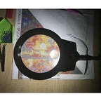 5D Diamond Painting Tools Magnifier LED Light with Clamp, Folding Design with 1 Glass Lens 4X & 6X Magnifier