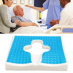 Anti Bedsore Cushion, Breathe Freely Fiber Material Bedsore Cushions for Butt, T Shaped Opening Triangular Slope Design Anti Decubitus Cushion for Elderly, Bedridden, Disabled