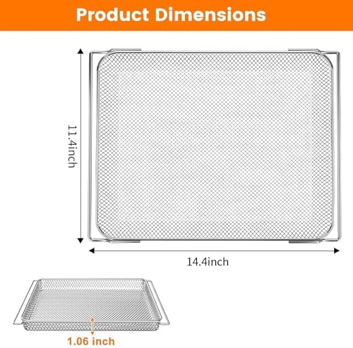 Replacement Air Fry Basket for Ninja Foodi DT251 Air Fryer Oven,Steel Air Fryer Basket for Ninja Foodi DT201,DT200,Accessories for Ninja Foodi 10-in-1 Smart XL Air Fry Oven