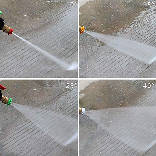 Sooprinse High Pressure Washer Gun,3000 PSI Max with 5 Color Quick Connect Nozzles M22 Hose Connector 3.0 TIP