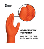1st Choice 6 mil Mechanic Gloves, Nitrile Gloves Disposable Latex Free - XXL Box of 100 Orange Nitrile Disposable Glove