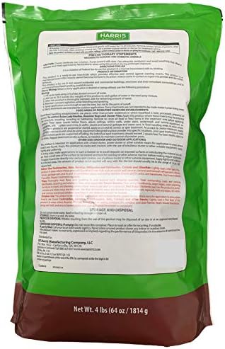 Harris Diatomaceous Earth Crawling Insect Killer, 4lb with Powder Duster Included Inside The Bag