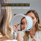 Luxo Shaving Mirror, Shower Mirror with a Razor Holder for Shaving with Powerful Suction Cup - Shatterproof Anti Fog Mirror for Shower (Clear)